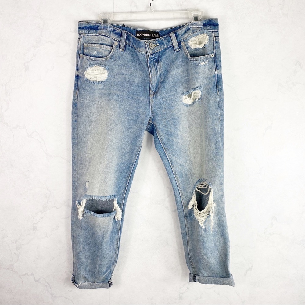 [Express] High Waisted  Ripped Original Jeans - Picture 3 of 6